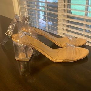 Gianni Bini clear block heels